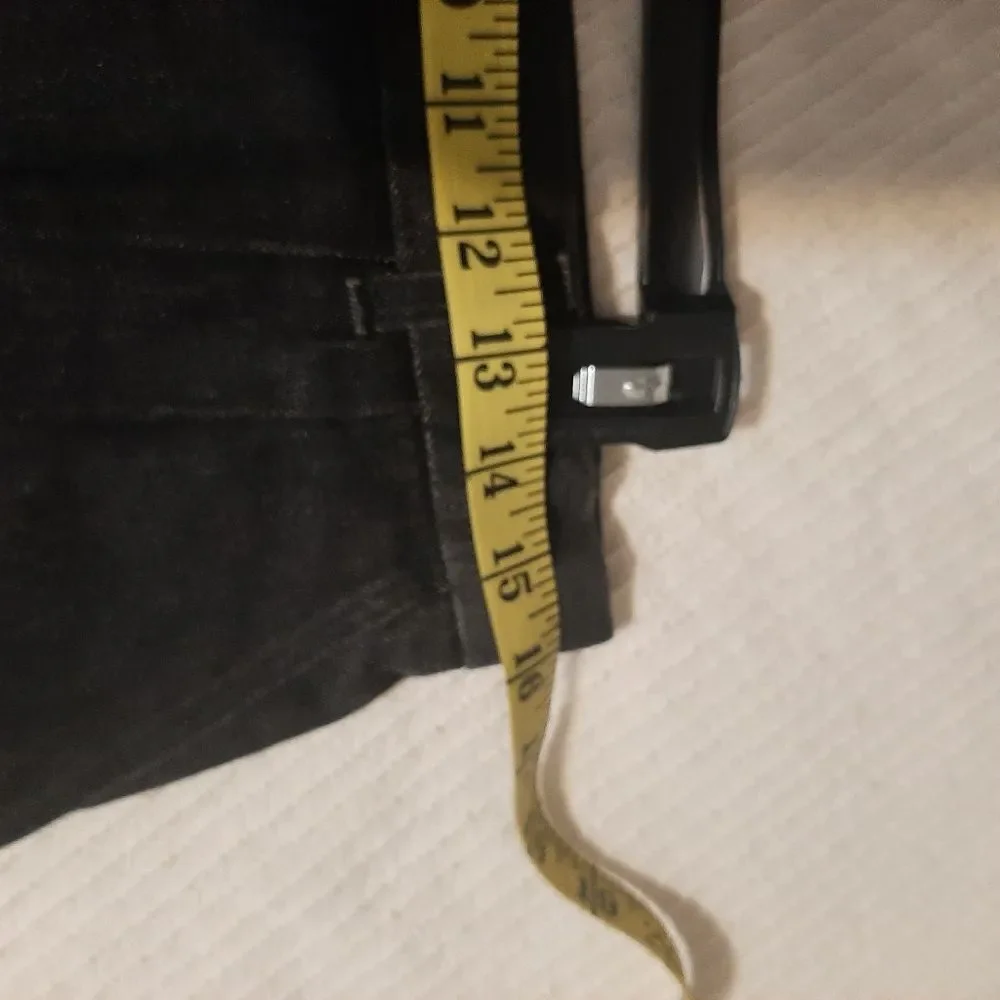 I.C Isaacs Modest Denim Black Maxi Skirt Pocket Size 12
